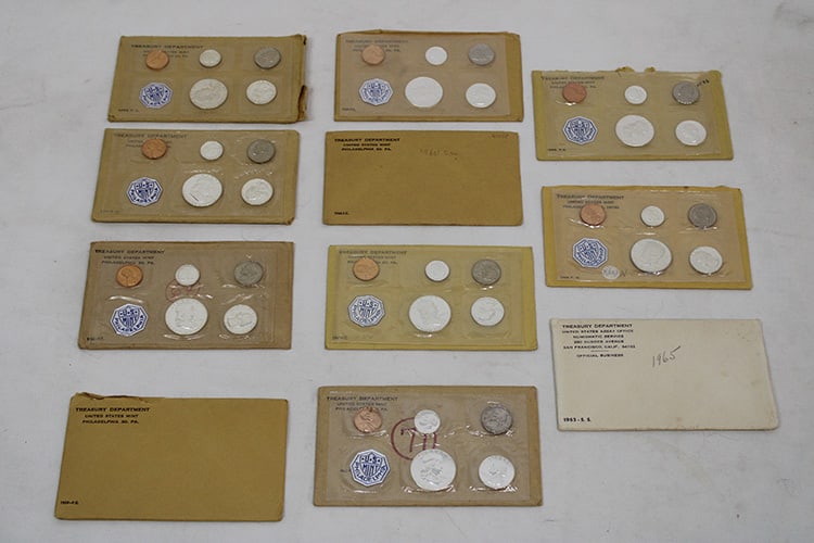 11 Treasury Department U.S. Proof Sets From 1956-1965 (1 of 3)
