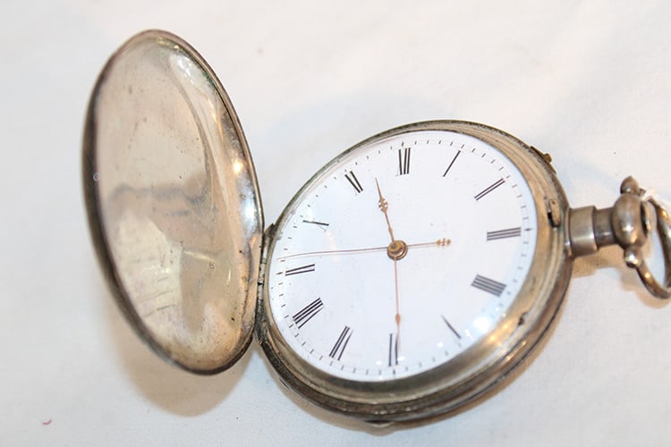 Early 19Th C. Coin Silver Chinese Duplex Pocket Watch Marked J.D.B. (Jerome Denny Bright) (1 of 6)