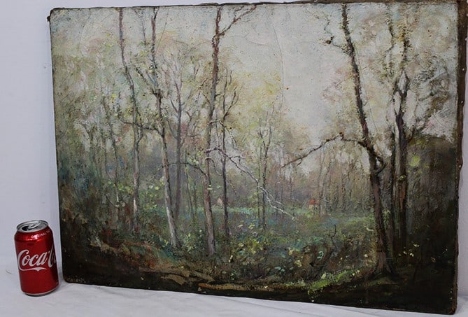 Artist Signed Impressionist Painting Of Woodlands (1 of 5)