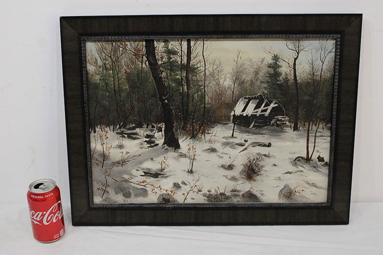 Exceptional Signed (WSH) William Stanley Haseltine Painting Of Winter Scene (1 of 5)