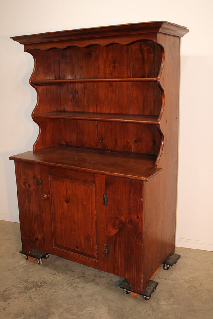 Country Step Back Pewter Cupboard (1 of 5)