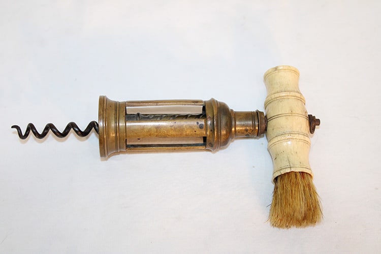 Fabulous Early 19Th C. Bone Handled Cork Screw (Real Nice Condition): Fabulous early 19th C. bone handled cork screw (real nice condition). Thomason patent (not signed). Closed is 8" long.
