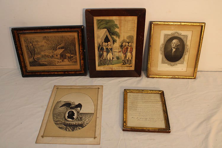 Group Of Early Lithos By Currier And Ives, N. Currier, Kellogg, Tallis (1 of 7)