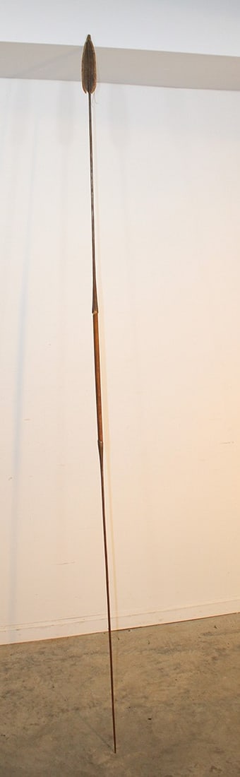 8' Spear Zulu Nation, Has A Hand Made Leather Guard On It (1 of 3)