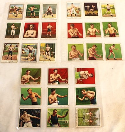 Awesome Collection Of 27 Original Mecca Cigarette Boxing Cards (1 of 7)