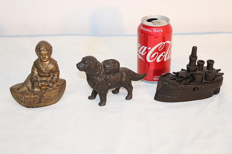 3 Nice Antique Still Banks (1 of 3)