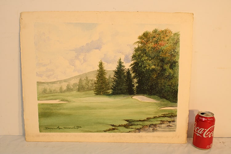 Hand Painted Watercolor Signed Bruce Macdonald 1994 (1 of 5)