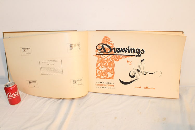 Wonderful Large Book Titled Drawings By Chas Johnson 1898 (1 of 9)