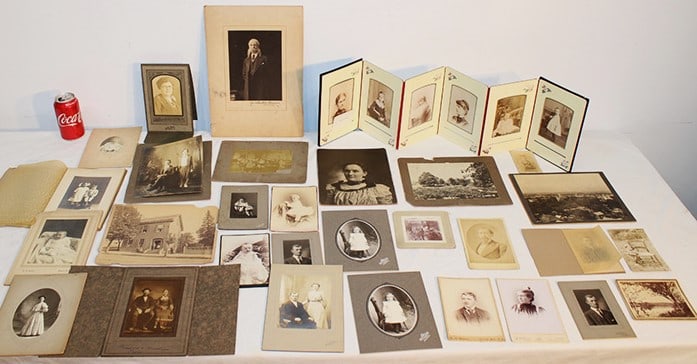 Dozen Of Early Photos And Cabinet Cards From Prominent People: Dozen of early photos and cabinet cards from prominent people including (largest) Sir James Crichton Brown famous neurologist.