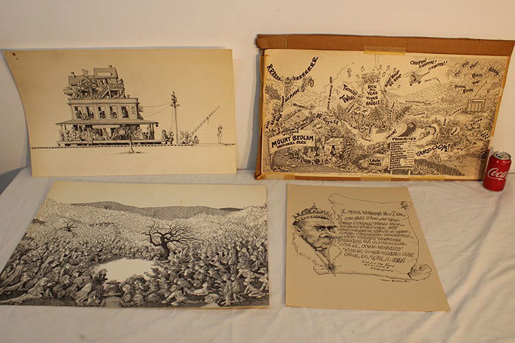 4 Unfinished Original Drawings Of Bruce Macdonald (1 of 5)