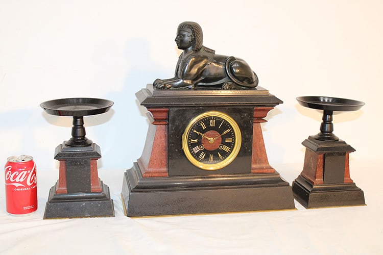 One Of The Nicest Egyptian Revival French Click Sets With Bronze