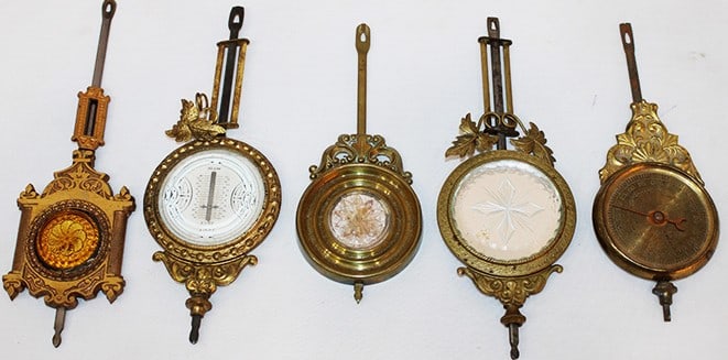 5 real nice antique clock pendulums. Estate fresh. (1 of 4)