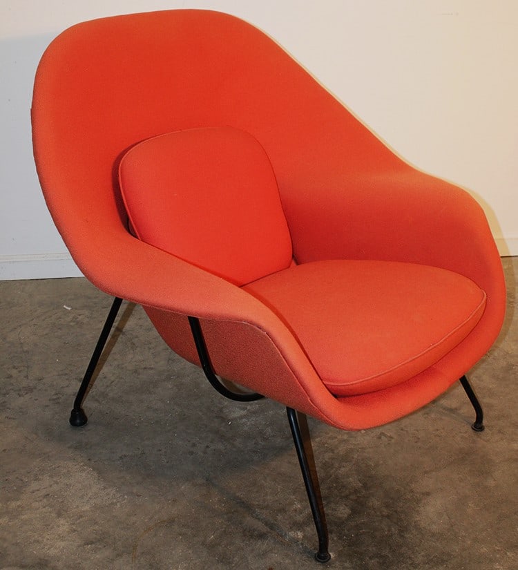 Eero Saarinen for Knoll Womb chair. Nice mid century chair, not signed. Very comfortable. 39" wide, (1 of 4)
