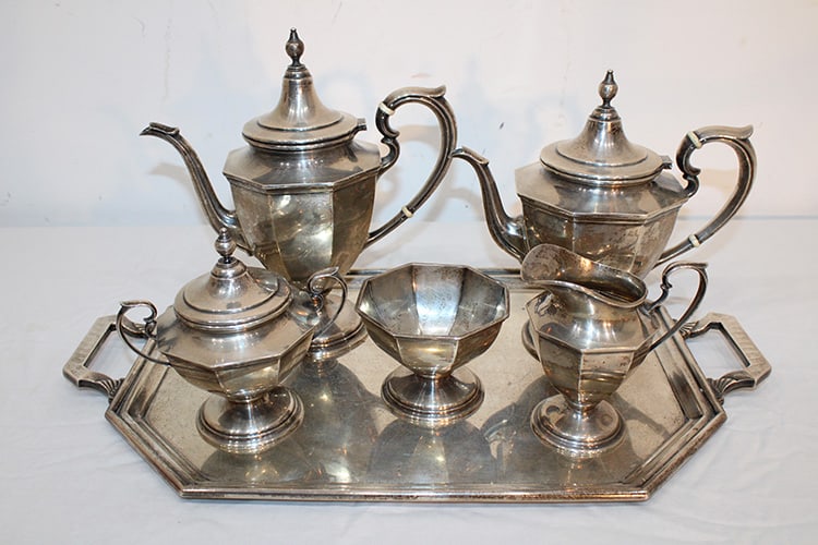 Fine Reed And Barton Colonial Grace 6 Piece Tea/Coffee Set 146.19 Ozt (1 of 9)
