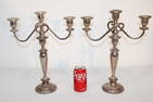 2 Large 15 1/2" 3 Candle Candelabra