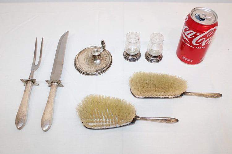 Group Of Weighted Sterling Silver Incl. A Coal Inkwell (1 of 6)