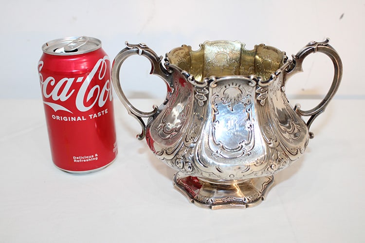 Fabulous Mid 19Th C. Silver Sugar Bowl 13 Ozt (1 of 3)