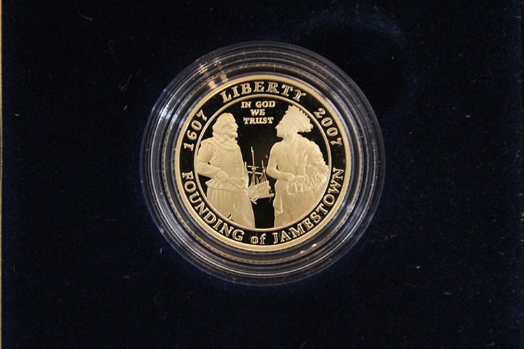 2007 $5 Commemorative Jeamestown Proof Gold Coin (1 of 5)