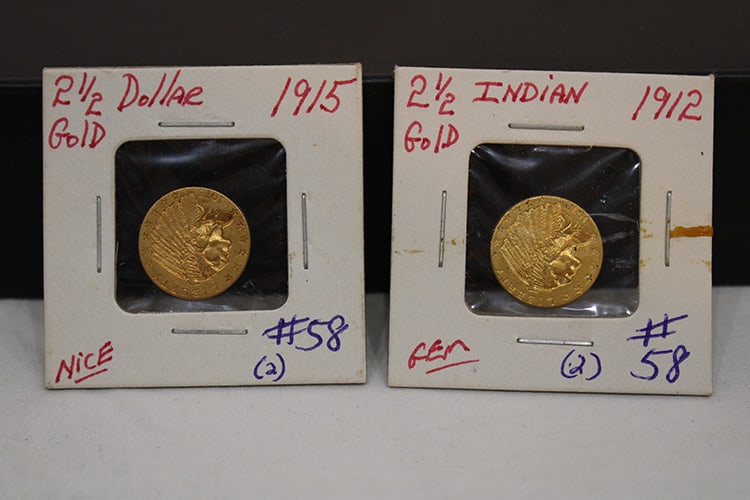 (2) 1 1/2 Dollar Indian Head Gold Coins 1915 And 1912 (1 of 4)