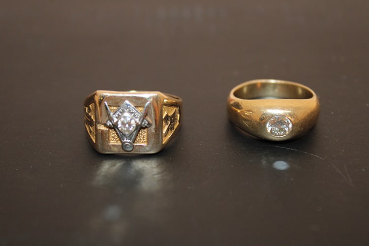 2 Nice 14K Gold Diamond Rings, (1) Masonic, 11.4 Total Dwt (1 of 2)