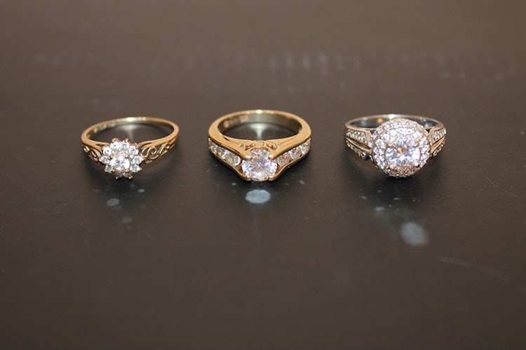 3 Nice Lady Cocktail Rings All 10K Gold (1 of 3)