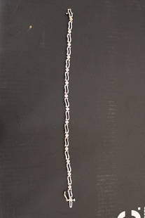 14K White Gold And Diamond Bracelet With 15 Diamonds: 14k white gold and diamond bracelet with 15 diamonds. Estate fresh in nice condition. Appr. 8" long, 4.8 total dwt.