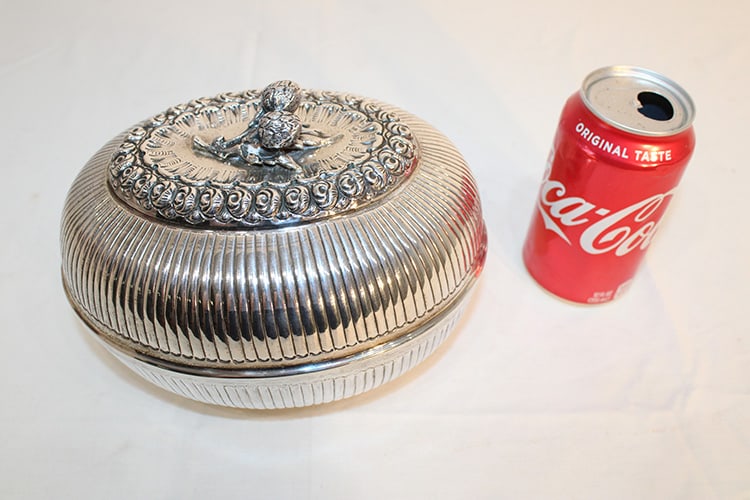 Awesome Psari Hand Made Silver Covered Tureen 23.36 Ozt (1 of 6)