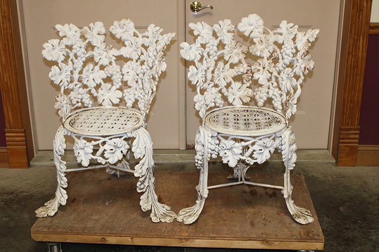 2 Heavy Antique Victorian Garden Chairs (1 of 6)