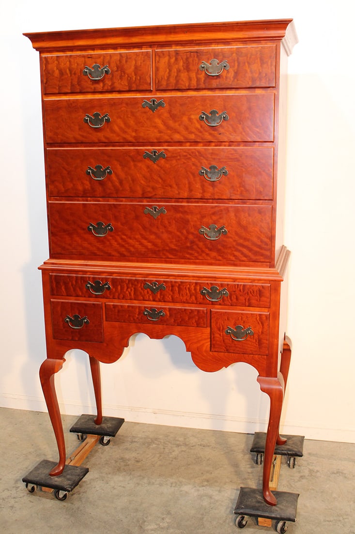Magnificent Custom 2 Piece Cherry Highboy By Glen Huey (1 of 11)