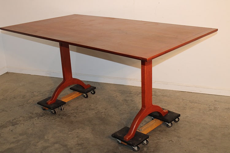 Custom Cherry Shaker Style Trestle Table (1 of 4)