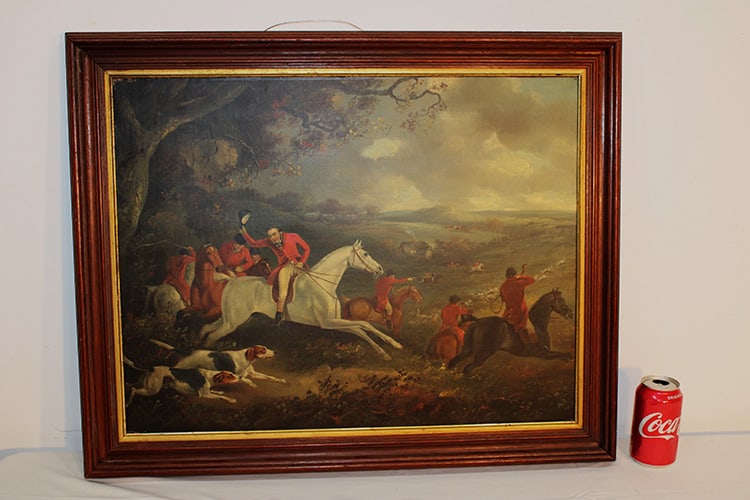 Fabulous 19th C. Artist Signed Oil On Canvas Hunt Scene Signed P. Reinagle (1 of 8)