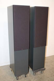 54" Tekton Design Floor Standing Speakers: 54" Tekton design floor standing speakers. Estate fresh in like new condition. 12" wide, 54" tall, 17" deep.