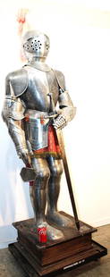 Fabulous Heavy 7' Lifesize Replica Of Full Body Armor: Fabulous heavy 7' lifesize replica of full body armor. Medieval look. Estate fresh, real neat.