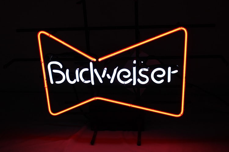 Antique Neon Budweiser 2 Color Bowtie Advertising (1 of 5)