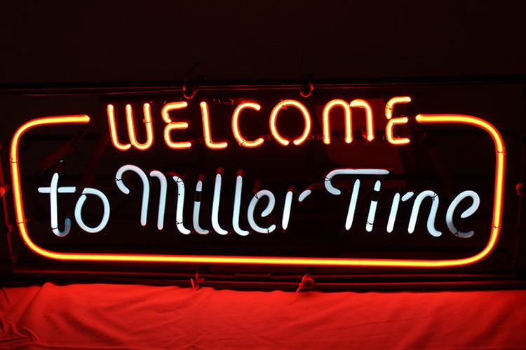 Early 1960a 3 Color Welcome To Miller Time Neon Advertising Sign (1 of 5)