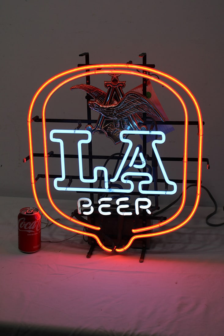 LA Beer 3 Color Advertising Neon Beer Sign (1 of 6)