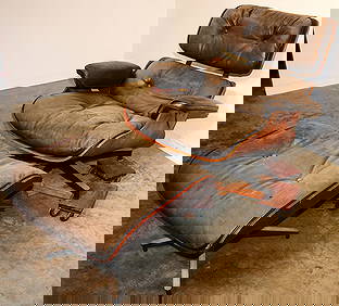 Estate Fresh Signed Herman Miller Iconic Lounge Chair And Ottoman (1 of 6)