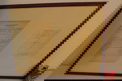 Great Revolutionary War Claim Dated 1832 From David How (Ballston Centre NY): Great Revolutionary War claim dated 1832 from David How (Ballston Centre NY) with the original envelope with seal. Nicely framed. Total size with frame is 24" wide, 19" tall.