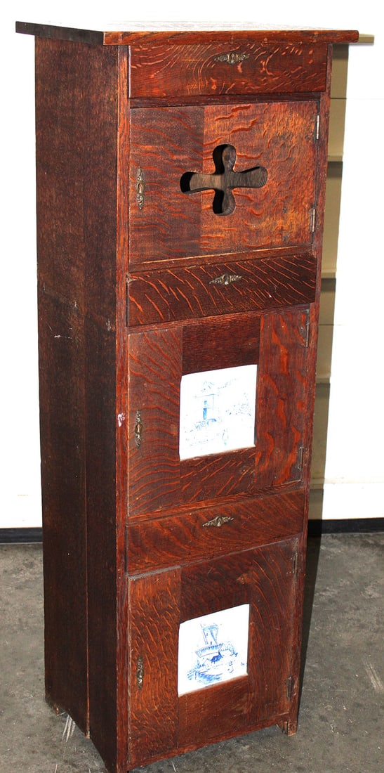 Mission Stand With Delft Style Tiles Signed Shop Of The Crafters (1 of 9)