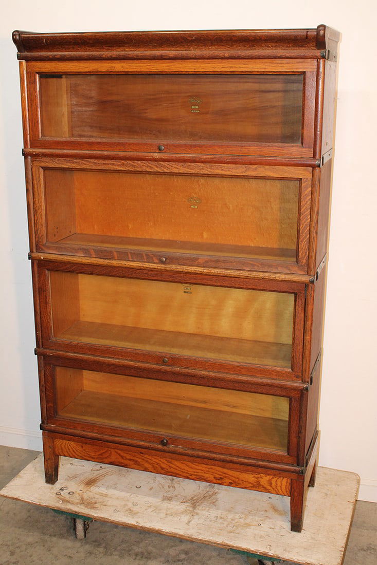 4 Section Macys Oak Stacking Bookcase (1 of 4)