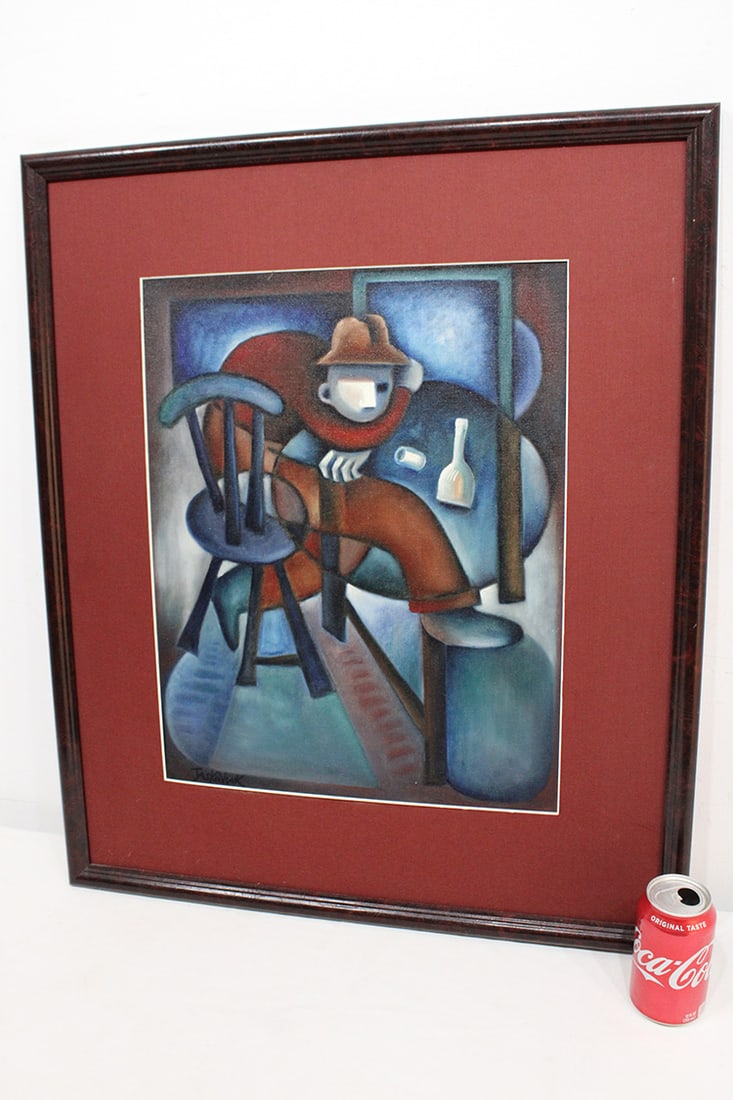 Nice Artist Signed Painting By Jacob Knight Acrylic On Canvas (Signed Jaskoviak) (1 of 6)