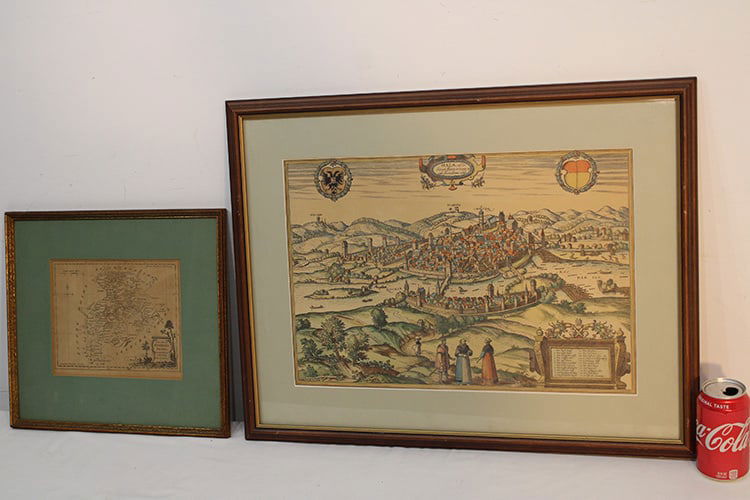 Early Hand Colored Engraving Of Schqabisch Hall Titled Hala (1 of 7)