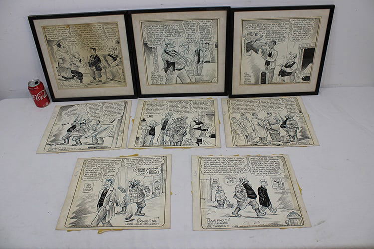 8 Original Comic Strip Cells From 1945 And 1953 (1 of 6)
