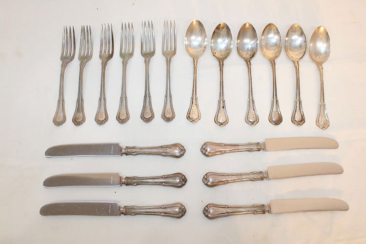 18 Piece Sterling Silver Set 13.64 Ozt Plus 6 Weighted (1 of 5)