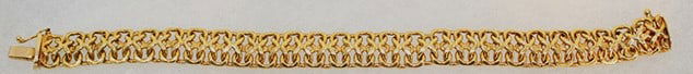 Beautiful Italian Fancy 14K Gold Bracelet 7 Dwt (1 of 4)