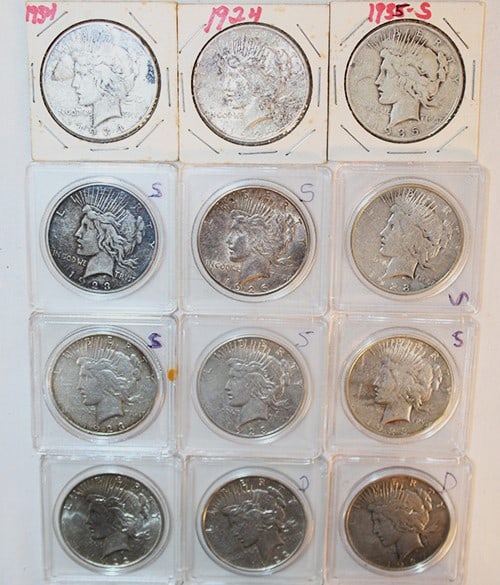 12 Silver Peace Dollars (1 of 7)