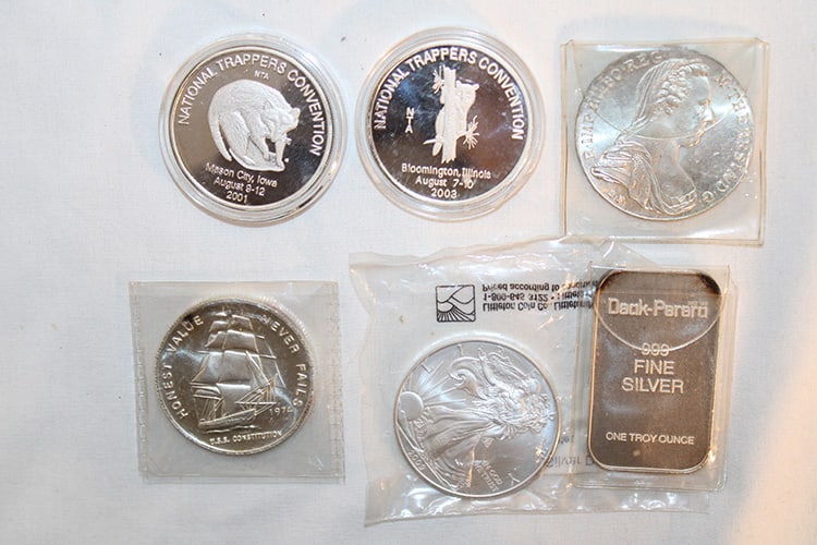 (6) 1 Oz 999 Pure Silver (6 Oz Troy Total) (1 of 6)