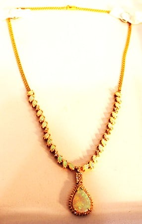 Fabulous 14K Gold And Opal Necklace 12.5 Dwt (1 of 6)