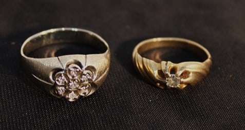 (2) 14K Gold And Diamond Men'S Rings 7.8 Dwt Total Weight (1 of 5)