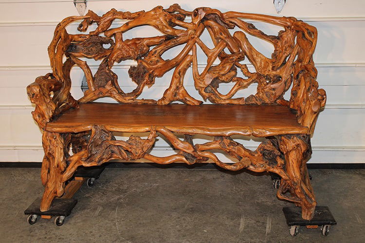Vintage Quality Root Bench Mid 20Th C. (1 of 9)